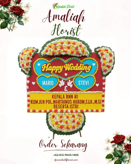 Papan Bunga Pernikahan Bandar Sribhawono